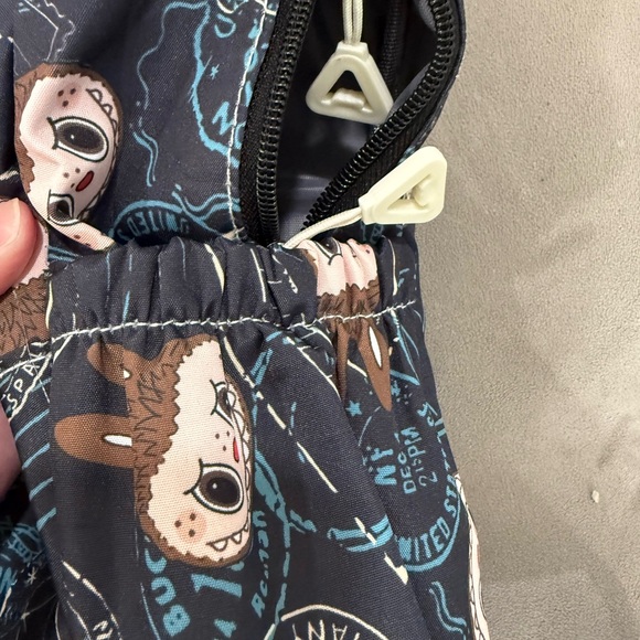 Labubu Black Backpack with adorable travel stamp design, Brand New With Tags - Picture 4 of 11